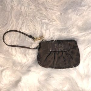 COACH Op Art Madison Brown Wristlet